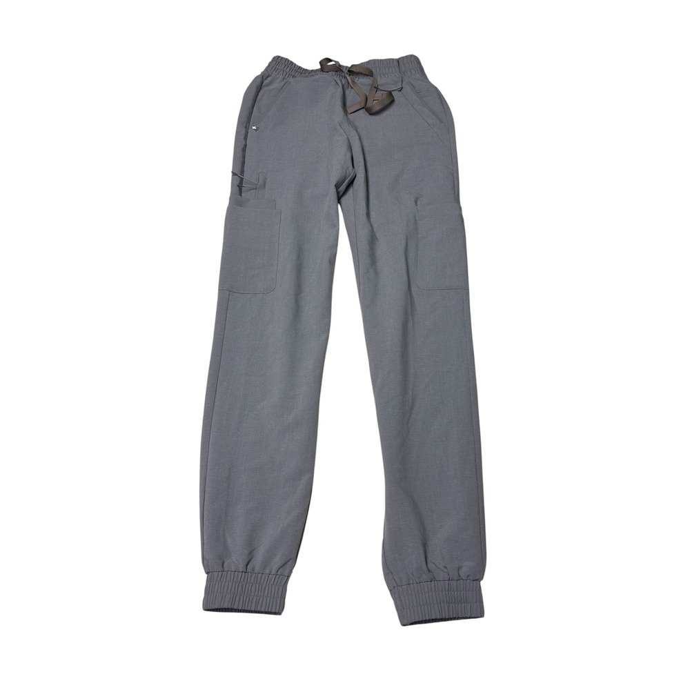 FIGS Women's Charlotte 21‎ Pocket Slim Jogger Scrub Pants Light Gray XS W24 L29